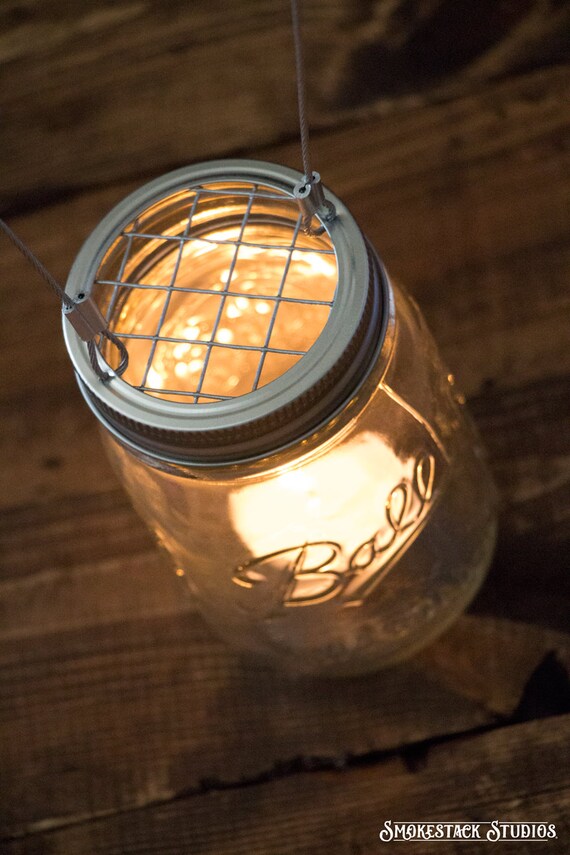 Set of 20 Hanging Mason Jar Candle Holders Wire Hangers