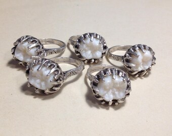 RESTOCK SALE 10 OFF - Tooth Fairy Series: Real Large Human Molar in Size 6 Ornate Ring Setting