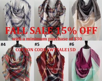 Plaid Blanket Scarf, Blanket Scarf, Tartan Plaid Scarf, Tartan Scarf, Blanket Scarf, Oversized Scarf, Oversized Blanket Scarf, monogrammed