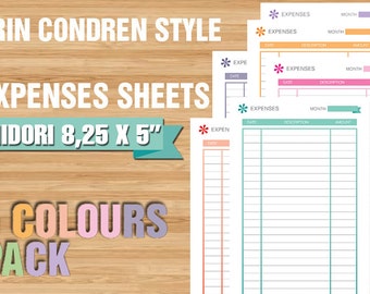 Erin Condren style printable weekly planner A5 size