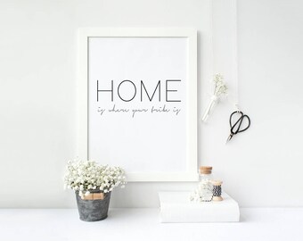 Home is where your tribe is Scandinavian Family home print