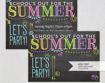 summer party invites templates