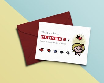 Binding of Isaac Valentine Card Would you be my player 2 ?