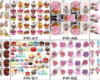 Nail Art Transfer Stickers Water Slide Decals Labels Tattoos Trendy Fashion Popular Style Fruits 2018 2019