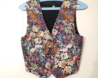 Floral vest | Etsy