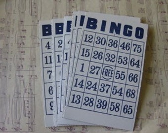 Vintage Bingo Cards- Set of 6