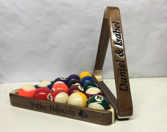 Pool rack - Customized Pool Rack - Gift for men- Man cave gift - Man cave - Billiard rack - Pool rack - Man cave decor - Billiards