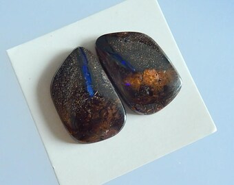 Boulder Opal Freeform Cabochon Pairs,23x15x4mm,6.8g(Cpa112)
