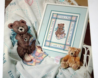 Bedtime is Hug Time Cross Stitch Pattern Book by Leisure Arts