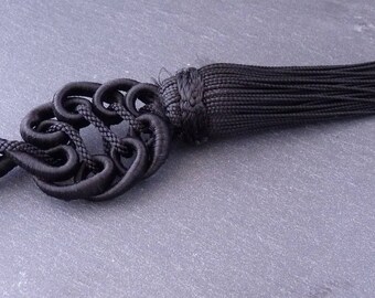 Very large and gorgeous tassel Arabesque silk tassels from Morocco to 190 mm - black (PAM31) Decoration