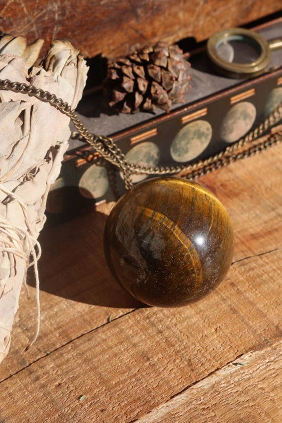 Large Tiger's Eye Sphere, Tigers Eye Crystal Ball, Polished Tiger's Eye, Gold Sphere, Crystal Ball, Chakra Sphere, Stocking Stuffer