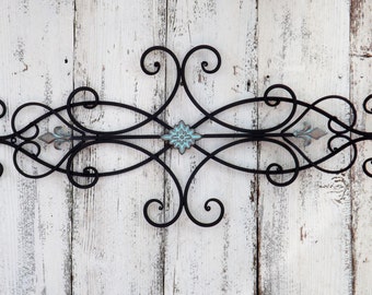 Metal Wall Decor / Fleur de Lis / Bedroom Wall Decor