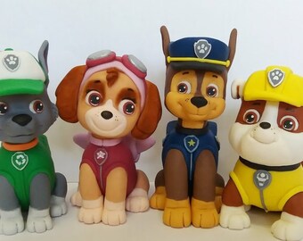 PAW Patrol fondant cake toppers