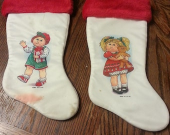 Vintage Cabbage Patch Plush Christmas Stockings