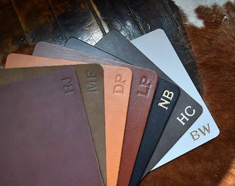 Custom Leather Mousepad - Full Grain Premium Real Leather. Personalized Mouse Pad. Multiple Colors Available w/ Gold & Silver Foil Options.