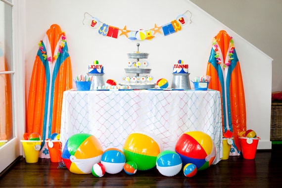 Items similar to Beach Birthday Party Theme-Beach Party Theme- Beach