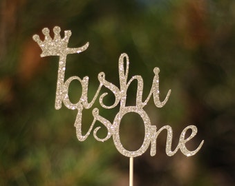 Name & number cake topper