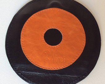 Orange Round Wallet, Orange Wallet, 70s Wallet, Leather Cd Wallet, Round Credit Card Wallet, Round Coin Wallet, Round Coin Purse, Circle