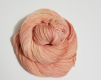 Peachy Keen, Hand Dyed Yarn, Sock Yarn, Merino, Nylon, Dye to Order,