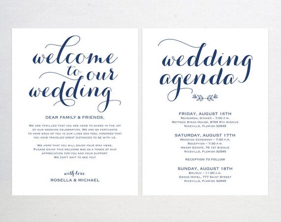 Welcome Bag Letter Template Navy Blue Wedding Welcome Bag Note Welcome Bag Letter Welcome Bag Letter Template Navy Blue Wedding Welcome Bag Note Welcome Bag Letter