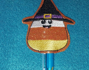 Candy Corn Witch Pencil Topper