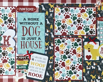 Dog Scrapbook Page Kit