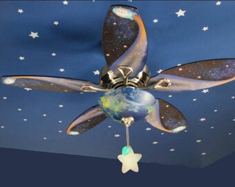 Kairi Kingdom Hearts Paopu Star Fruit Mickey Mouse Heart Ceiling Light Fan Chain Pull Glow in the Dark - 8 hour glow!
