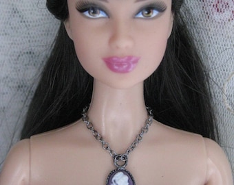 New Made to Order Cameo Necklace Fashion Doll Jewelry 4 Chain Choices 13 Colors 11 1/2 - 12 inch Fashion dolls 1/6th Scale 17 inch Monster