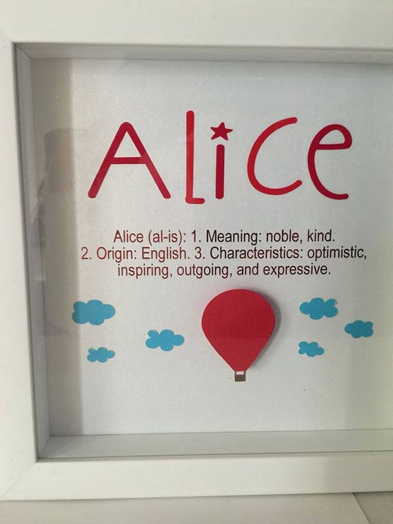 Name Meaning Wall Art 3D Paper Art Nursery Decor Kids Room