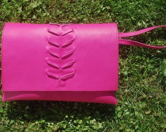 Leather wallet with wrist strap