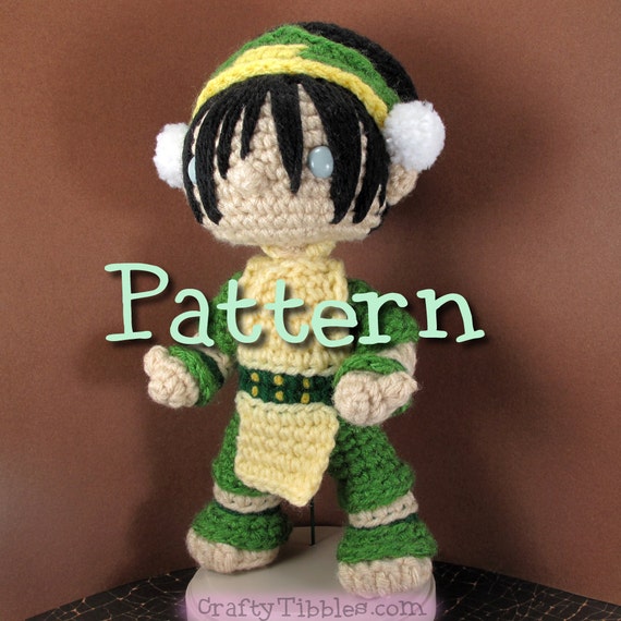 Toph Avatar the Last Airbender Crochet Amigurumi Pattern