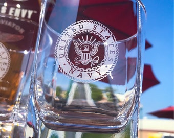 U.S. Navy Seal - D.O.F Whiskey/Bourbon/Scotch Set of 2 (Round or Square)