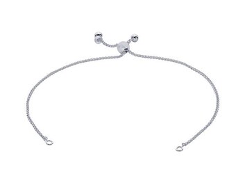 Sterling Silver 1.3mm Wheat Chain Bracelet Component, Adjustable