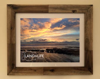 Llanaber Beach Sunset Lustre Print