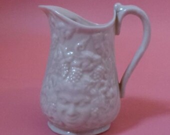 Belleek Third Period Mark Bacchus / Grapes / Mask JUG