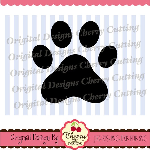 Download Paw print SVG DXF EPS Silhouette & Cricut Cut Files Personal