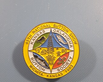 1983 95th NBS show champleve enamel button.