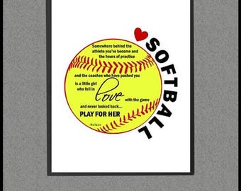Softball quote | Etsy