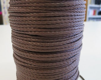3mm x 200mts Brown waxed cord