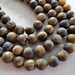 8mm Frosted Tiger eye Round gemstone beads full strand