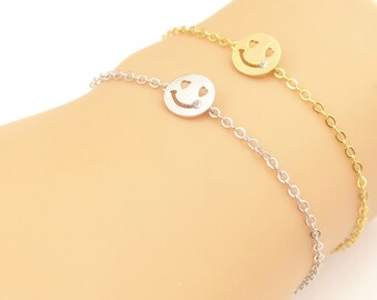 Sale, Necklace sale, Smiley Face bracelet, Emoji, Emoticon,Happy Face, Emoji Birthday, Silver Bracelet,Happy Bracelet,gift idea,