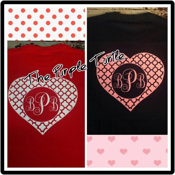 SHORT Sleeve Quartrefoil Heart/Mono Tee