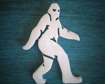 Ceramin Yeti/Big Foot Magnet or Ornament