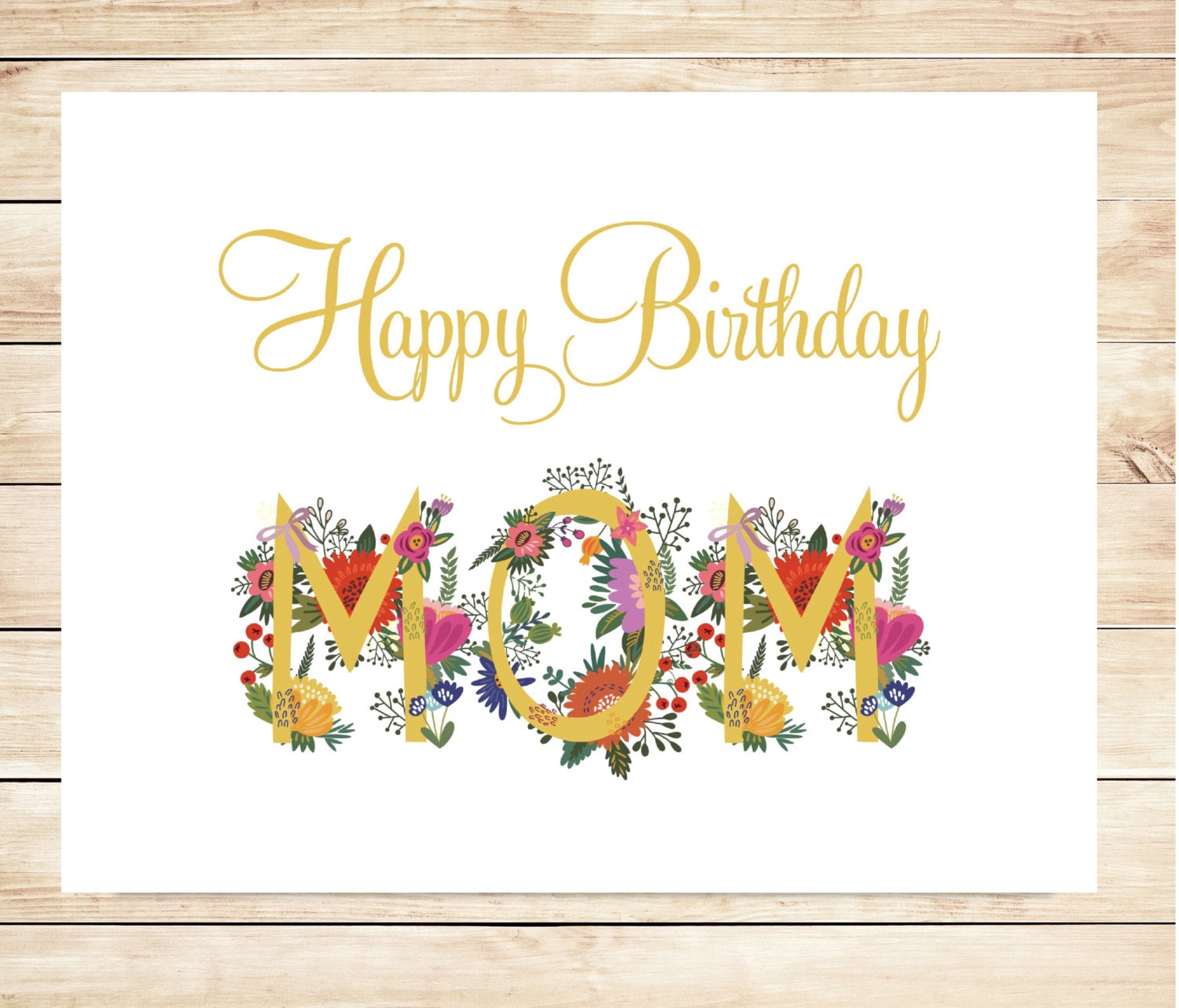 Mother Birthday Card Printable