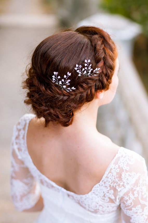 Image for wedding hair baby's breath