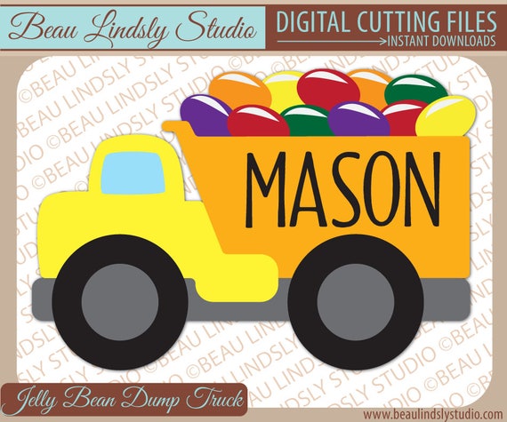 Easter Jelly Bean Dump Truck SVG Boy Easter SVG SVG File For