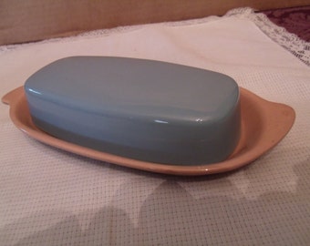 Vintage Glazed Porcelain Butter Dish, (# 330/12)