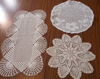Vintage Crochet Doilies - Perfect