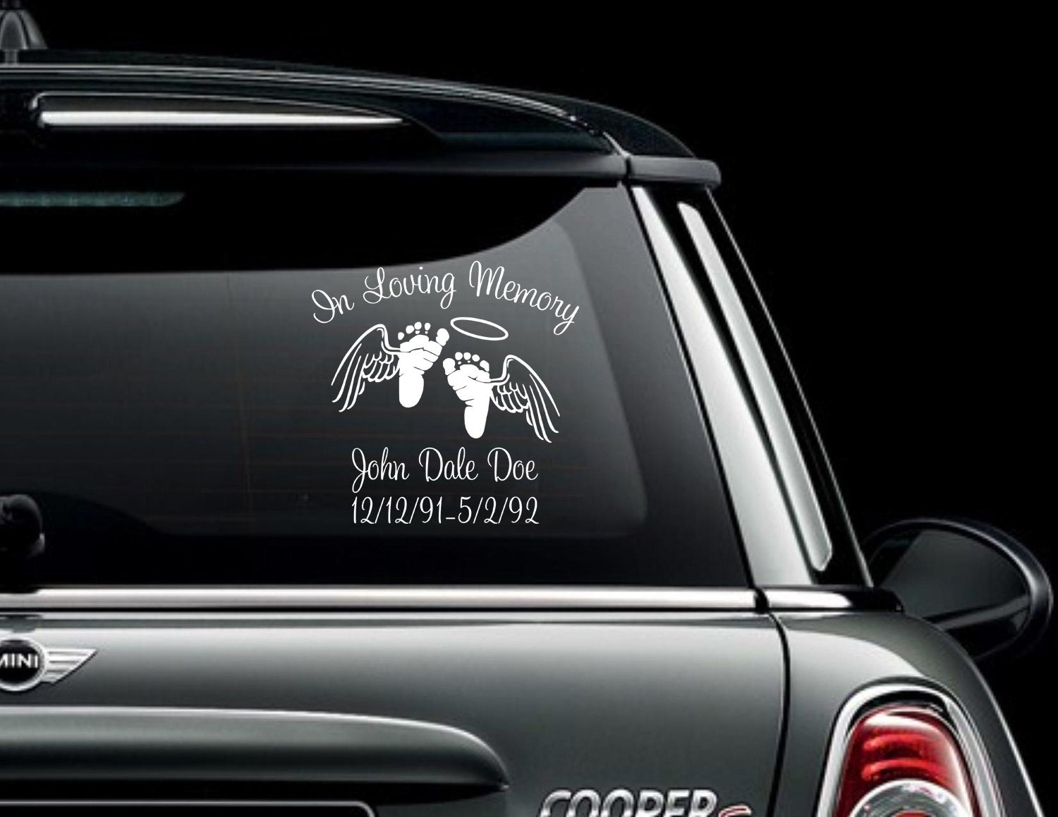 Infant In Loving Memory Car Window Decal With Angel Wings   Il Fullxfull.1039926325 Ny8d 