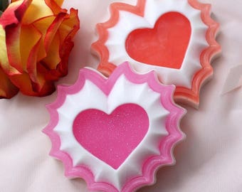 Heart Soap.Wavy Heart.Valentine's Gift,Wedding Favor,Party Favor